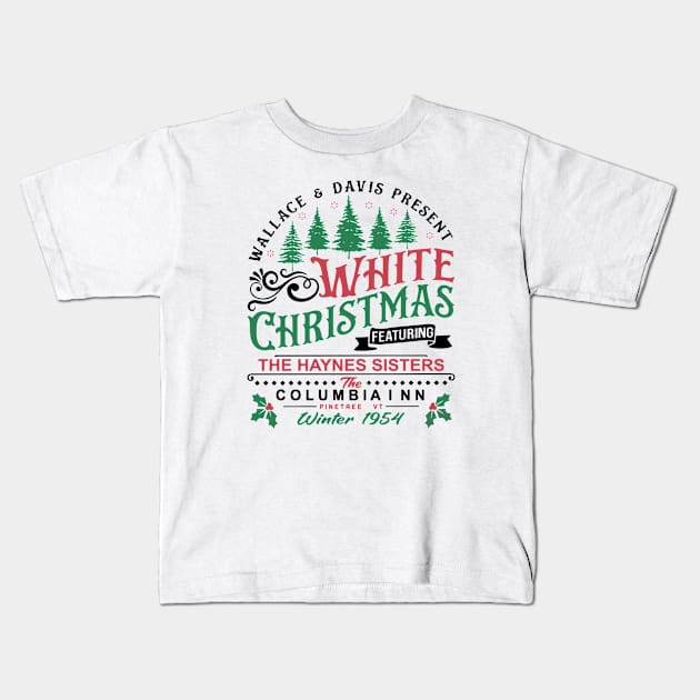 White Christmas Kids T-Shirt by Wacalac